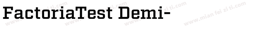 FactoriaTest Demi字体转换